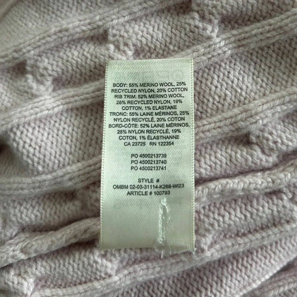 Aritzia Merino Wool Lottie Relaxed Polo Sweater Strawberry Puff Pink M Coquette - Picture 8 of 8